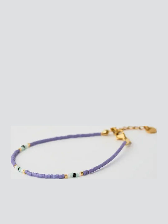 The Gem Stories Women's Chain Bracelet with Eye Design Gold Plated Steel 17.8cm