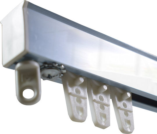 BetterHome Heavy Duty One-Way Curtain Track with Aluminum Mechanism in Silver Colour 180cm MHB-521001-180