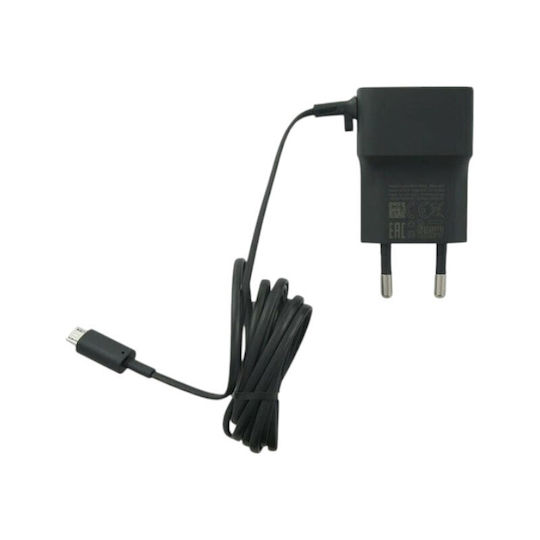 Charger with Integrated micro USB Cable Black (210279)