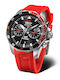 Vostok Europe Rocket N1 Men's Watch Chronograph Battery with Red Rubber Strap