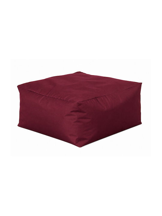 Bean Bag Stool Waterproof Burgundy 75x75x35cm