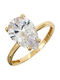 Single Stone Ring In 14K Gold With Zircon