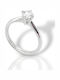 Mentzos Single Stone Ring In 18K White Gold With Diamond