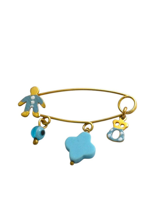 Gatsa Children's Safety Pin Charm Gilded