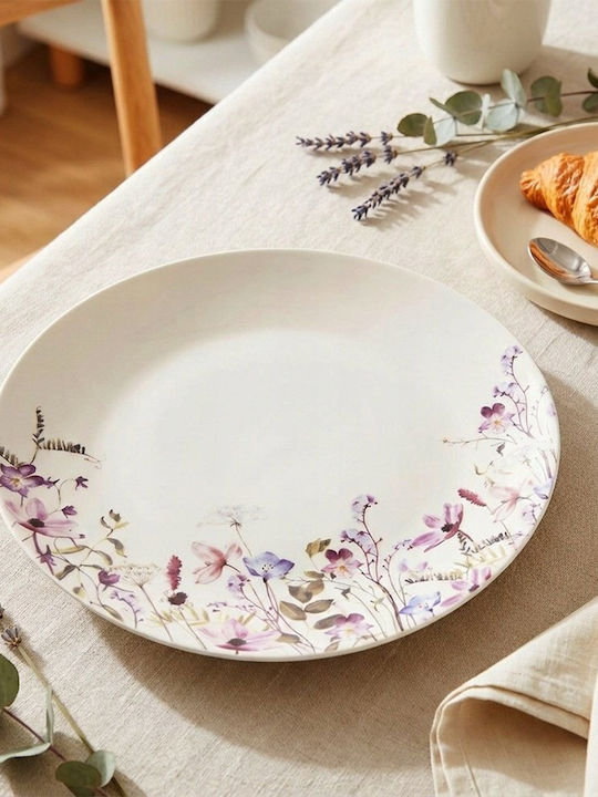 Lumarko Wild Flowers Πιάτο Γλυκού από Πορσελάνη με Διάμετρο 20.5cm