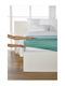 Living Home Boxspring Finejersey Super-Double Bed Sheet with Rubber Hugger 160x200cm Aqua