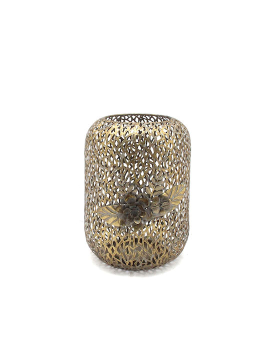 Zaros Metallic Gold Lantern 22.5x24x31cm