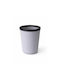 Femmit Round Plastic Office Waste Bin 12l Black Grey Plastic Bag Support Ring 23x27 Cm