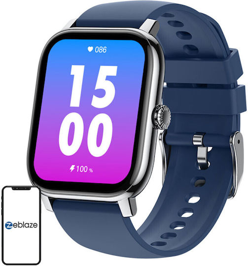 Zeblaze Btalk Pro 49mm Smartwatch με Παλμογράφο (Ασημί)