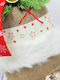 dpCraft Weihnachtsgirlanden Stoff Farbband Rot