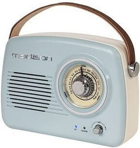 Madison ELP-FREESOUNDVR30 Radio Retro de Birou Reîncărcabil cu Bluetooth și USB Albastru