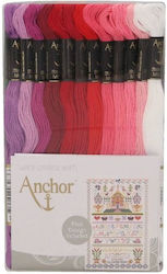Set De Fire Mouline Anchor 48 Bobine Multicolore Include Model Fir De Bumbac Egiptean Anchor
