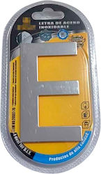 Plăcuță Metalică Autocolantă Literă E 8cm Set 12 Bucăți 204285 6932689204285