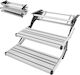 Vevor RV 2 Steps Load Capacity 200 Kg Manual Folding RV Ladders Telescopic Folding Caravan Steps Aluminum Alloy Non-Slip Entry Ladders Steel Frame Caravan Caravan