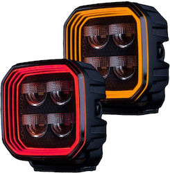 Strands No-glare Led Προβολέας Υψηλής Ισχύος 78w Λευκόdrl Πορτοκαλίκόκκινο 10v48v