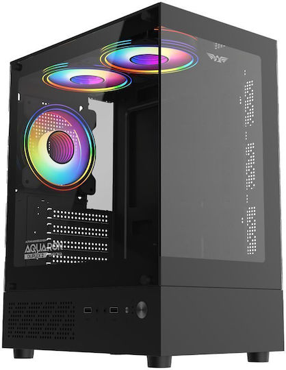 Armaggeddon Aquaron Duplex 2 Chroma Mikro-Turm Computergehäuse Schwarz
