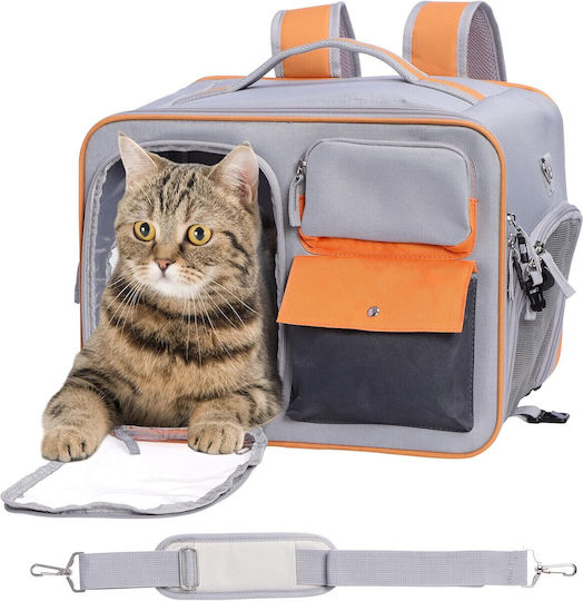 Navaris Geantă de Umăr pentru Transportul Câinelui / Pisicii Până la 7.5kg Gri L40xl30xÎ25cm