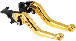 Set Manete De Motocicletă Ajustabile Universal Auriu Set Manete De Motocicletă Ajustabile Universal Auriu