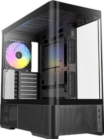 Antec C6 Curve Gaming Midi Tower Computer Case with Side Window and ARGB Lighting Black