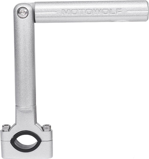 Flexible Swivel Mount Installation Headlights Motowolf Silver