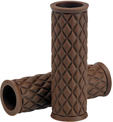 Biltwell Set Replacement Rubber Motorcycle Grips Alumicore Brown Replacement Grip Sleeves Chocolade