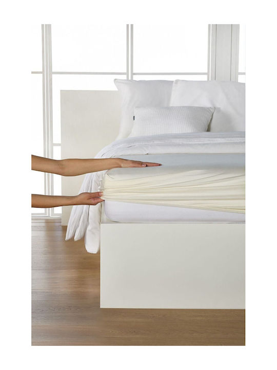 Living Home Super-Double Bed Sheet With Rubber Hugger 160x200cm Perlmutt