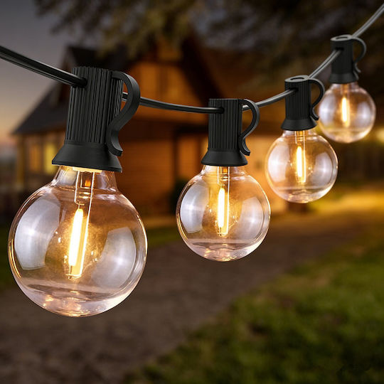 Forever Light Hängendes Solarleuchten Girlande Warmes Weiß mit Fotowiderstand und Fernbedienung