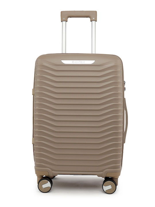 Amber Medium Hard Travel Suitcase Moca Height 65cm
