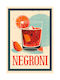 Poster Negroni Cocktail Pst25440 50cm X 70cm-71072pd154701