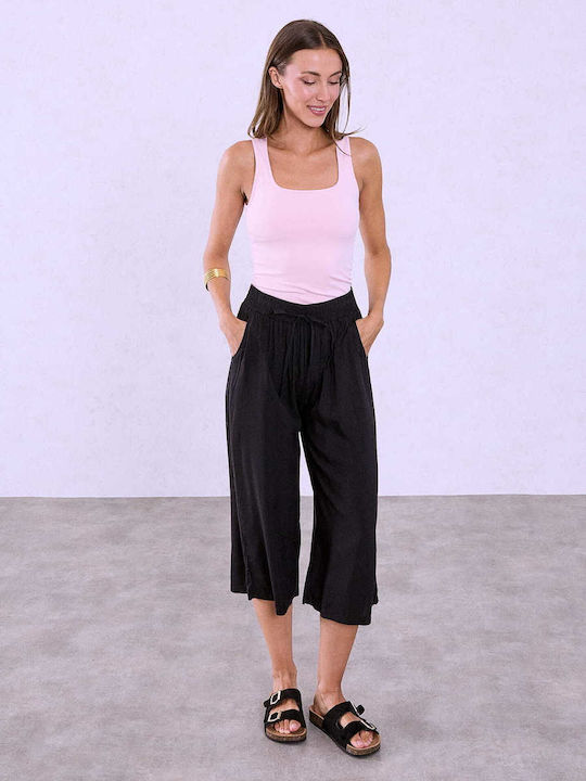 Celestino Zip-Culottes Baumwoll-Set Loose Fit S...