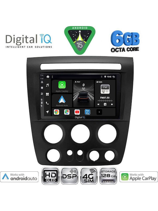 Digital IQ Car Audio System Hummer H3 2005-2009 Bluetooth USB WiFi GPS Apple CarPlay Android Auto with 9" Touch Screen