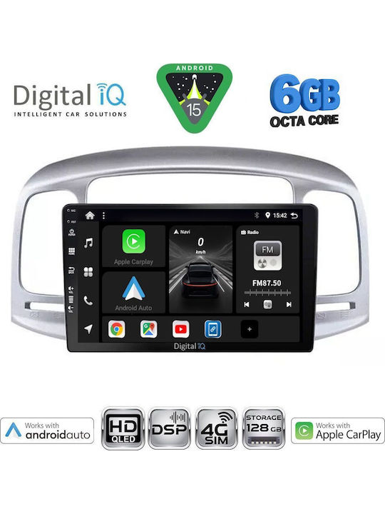 Digital IQ Car Audio System for Hyundai Accent 2005-2012 (Bluetooth/USB/WiFi/GPS/Apple CarPlay/Android Auto) with 9" Touch Screen