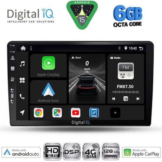 Digital IQ Car Audio System for Kia Ceed 2006-2009 Bluetooth USB WiFi GPS Apple CarPlay Android Auto with 9" Touch Screen