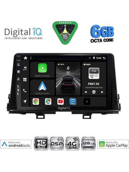 Digital IQ Car Audio System for Kia Picanto 2021 Bluetooth USB WiFi GPS Apple CarPlay Android Auto with 9" Touch Screen