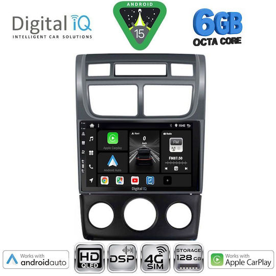 Digital IQ Ηχοσύστημα Αυτοκινήτου για Kia Sportage 2004-2010 με A/C (Bluetooth/USB/WiFi/GPS/Apple-Carplay/Android-Auto) με Οθόνη Αφής 9"