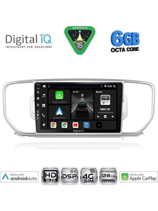 Digital IQ Car Audio System for Kia Sportage 2015-2018 Bluetooth USB WiFi GPS Apple CarPlay Android Auto with 9" Touch Screen