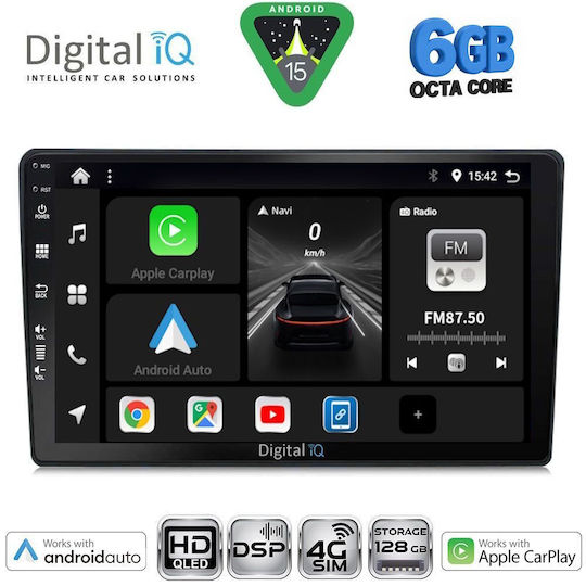 Digital IQ Ηχοσύστημα Αυτοκινήτου για Mazda 2 2002-2007 (Bluetooth/USB/WiFi/GPS/Apple-Carplay/Android-Auto) με Οθόνη Αφής 9"
