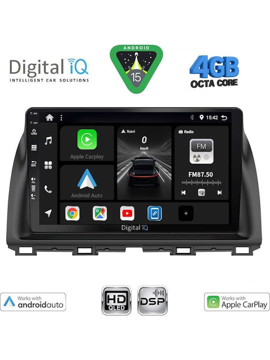 Digital IQ Car Audio System for Mazda CX-5 2013-2017 Bluetooth USB WiFi GPS Apple CarPlay Android Auto with 10" Touch Screen