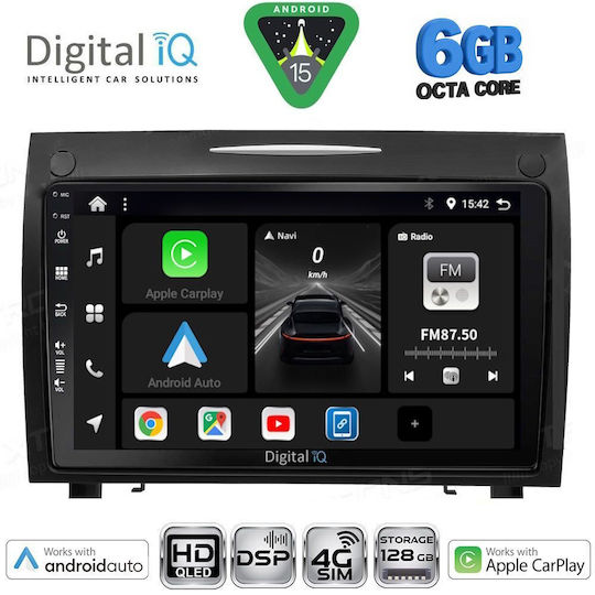 Digital IQ Ηχοσύστημα Αυτοκινήτου για Mercedes-Benz SLK 2004-2010 (Bluetooth/USB/WiFi/GPS/Apple-Carplay/Android-Auto) με Οθόνη Αφής 9"