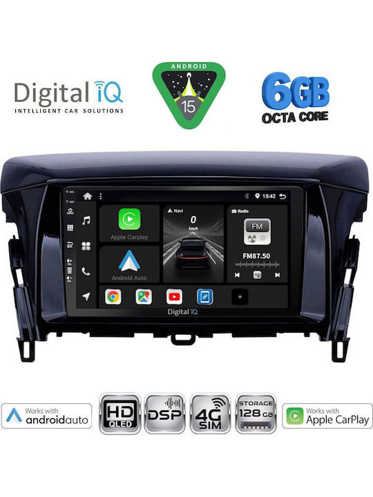 Digital IQ Car Audio System for Mitsubishi Eclipse Cross 2018-2023 Bluetooth USB WiFi GPS Apple CarPlay Android Auto with 9" Touch Screen