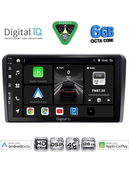 Digital IQ Car Audio System for Mitsubishi Outlander 2001-2005 Bluetooth USB WiFi GPS Apple CarPlay Android Auto with 9" Touch Screen