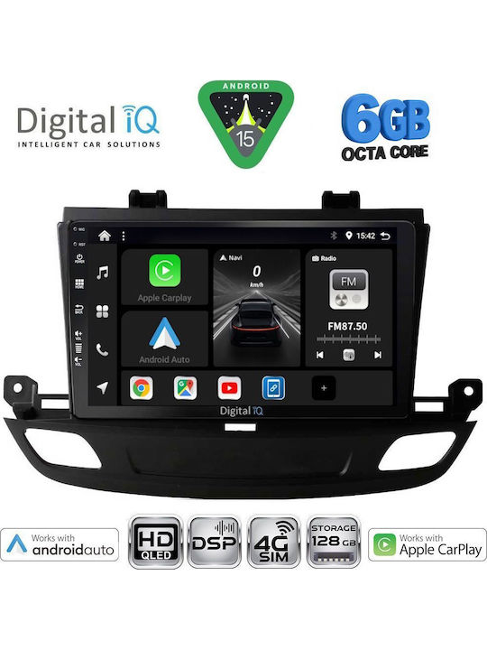 Digital IQ Car Audio System for Opel Insignia 2018-2023 (Bluetooth/USB/WiFi/GPS/Apple CarPlay/Android Auto) with 9" Touch Screen