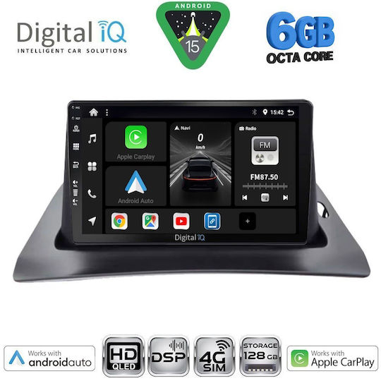 Digital IQ Car Audio System for Renault Kangoo 2010-2021 Bluetooth USB WiFi GPS Apple CarPlay Android Auto with 9" Touch Screen
