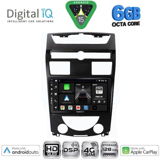 Digital IQ Car Audio System for Ssangyong Rexton 2006-2015 (Bluetooth/USB/WiFi/GPS/Apple CarPlay/Android Auto) with 10" Touch Screen