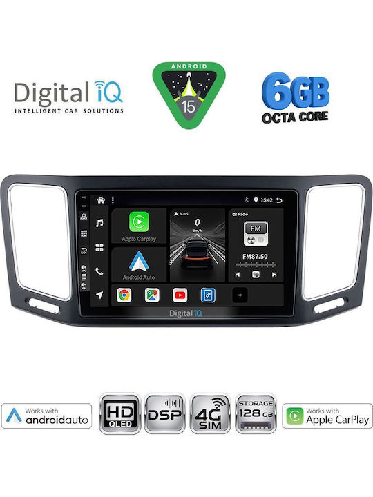 Digital IQ Car Audio System for Volkswagen Sharan 2011-2023 Bluetooth USB WiFi GPS Apple CarPlay Android Auto with 9" Touch Screen