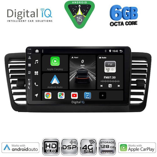 Digital IQ Car Audio System for Subaru Legacy / Outback 2002-2008 (Bluetooth/USB/WiFi/GPS/Apple CarPlay/Android Auto) with 9" Touch Screen
