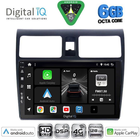 Digital IQ Ηχοσύστημα Αυτοκινήτου για Suzuki Swift 2005-2011 (Bluetooth/USB/WiFi/GPS/Apple-Carplay/Android-Auto) με Οθόνη Αφής 10"