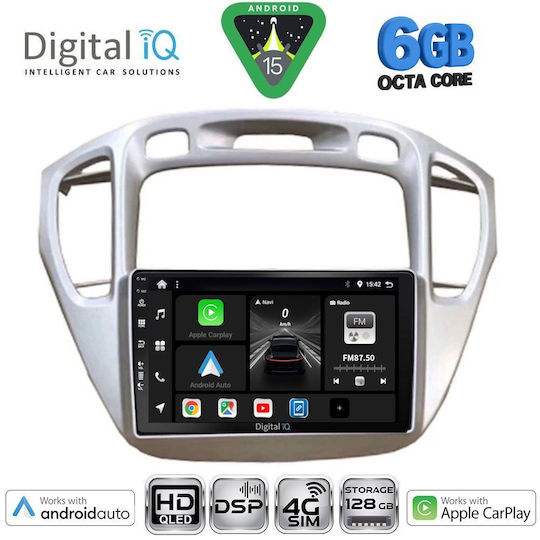 Digital IQ Ηχοσύστημα Αυτοκινήτου για Toyota Highlander 2002-2009 (Bluetooth/USB/WiFi/GPS/Apple-Carplay/Android-Auto) με Οθόνη Αφής 9"