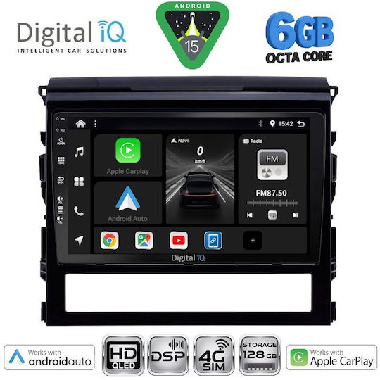 Digital IQ Car Audio System for Toyota Land Cruiser 2016-2019 Bluetooth USB WiFi GPS Apple CarPlay Android Auto with 9" Touch Screen