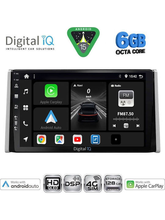 Digital IQ Car Audio System for Toyota RAV 4 Bluetooth USB WiFi GPS Apple CarPlay Android Auto with 10" Touch Screen